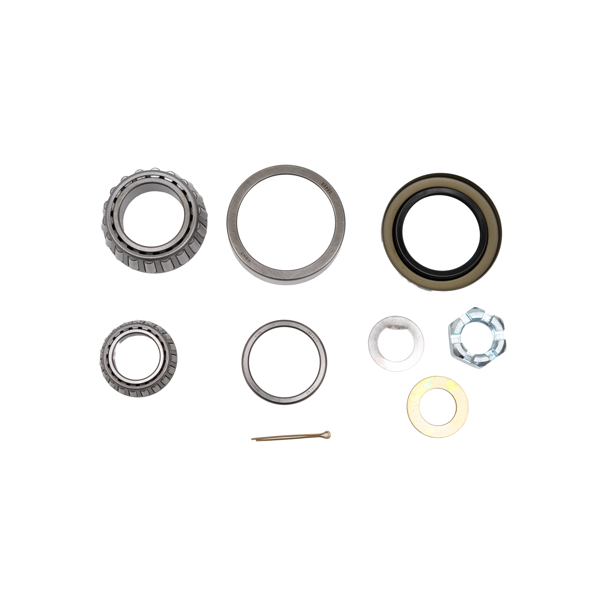 Genuine AxleTek 5.2k trailer bearing kit with inner and outer bearings races seal and hardware