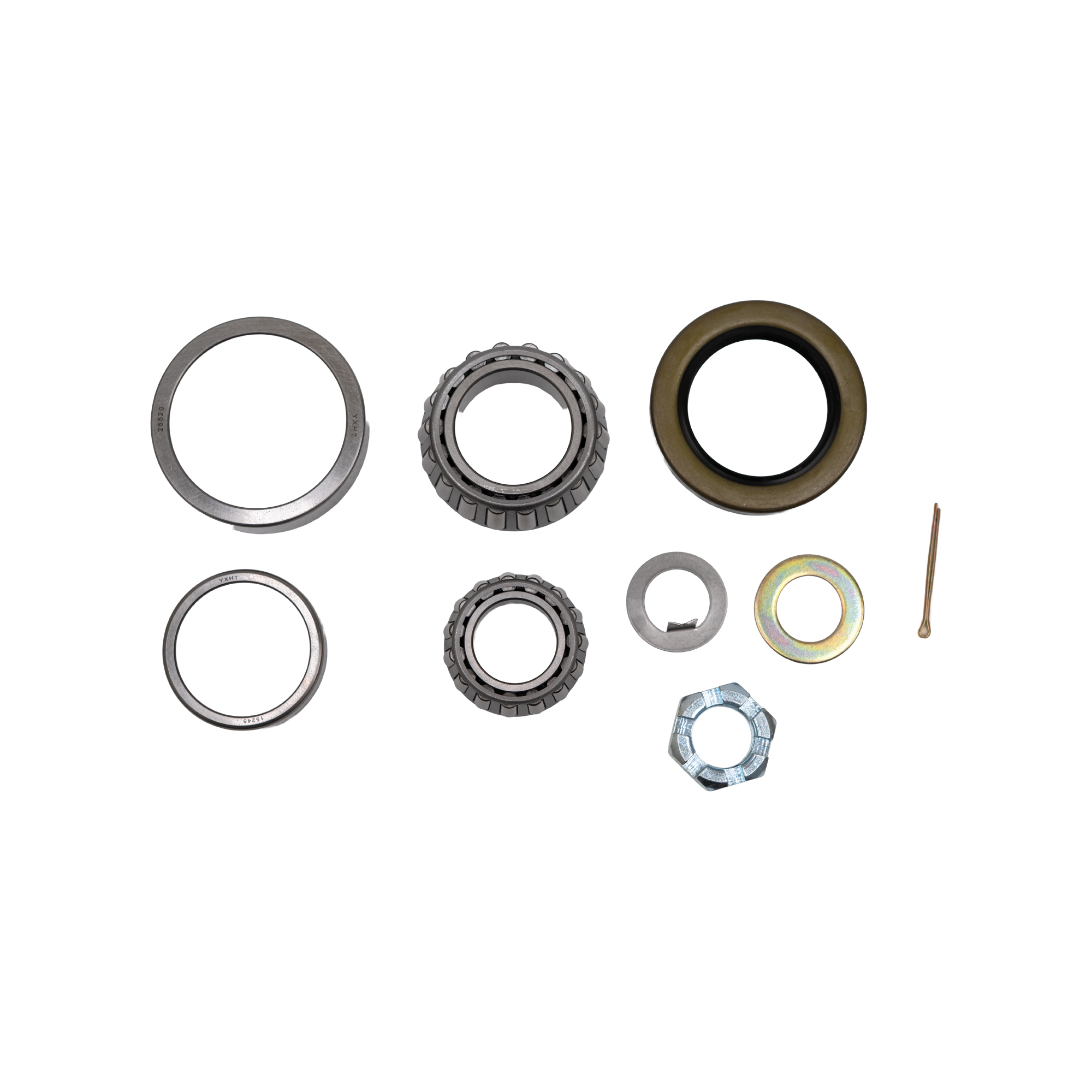 Genuine AxleTek 6k trailer bearing kit with inner and outer bearings races seal and hardware