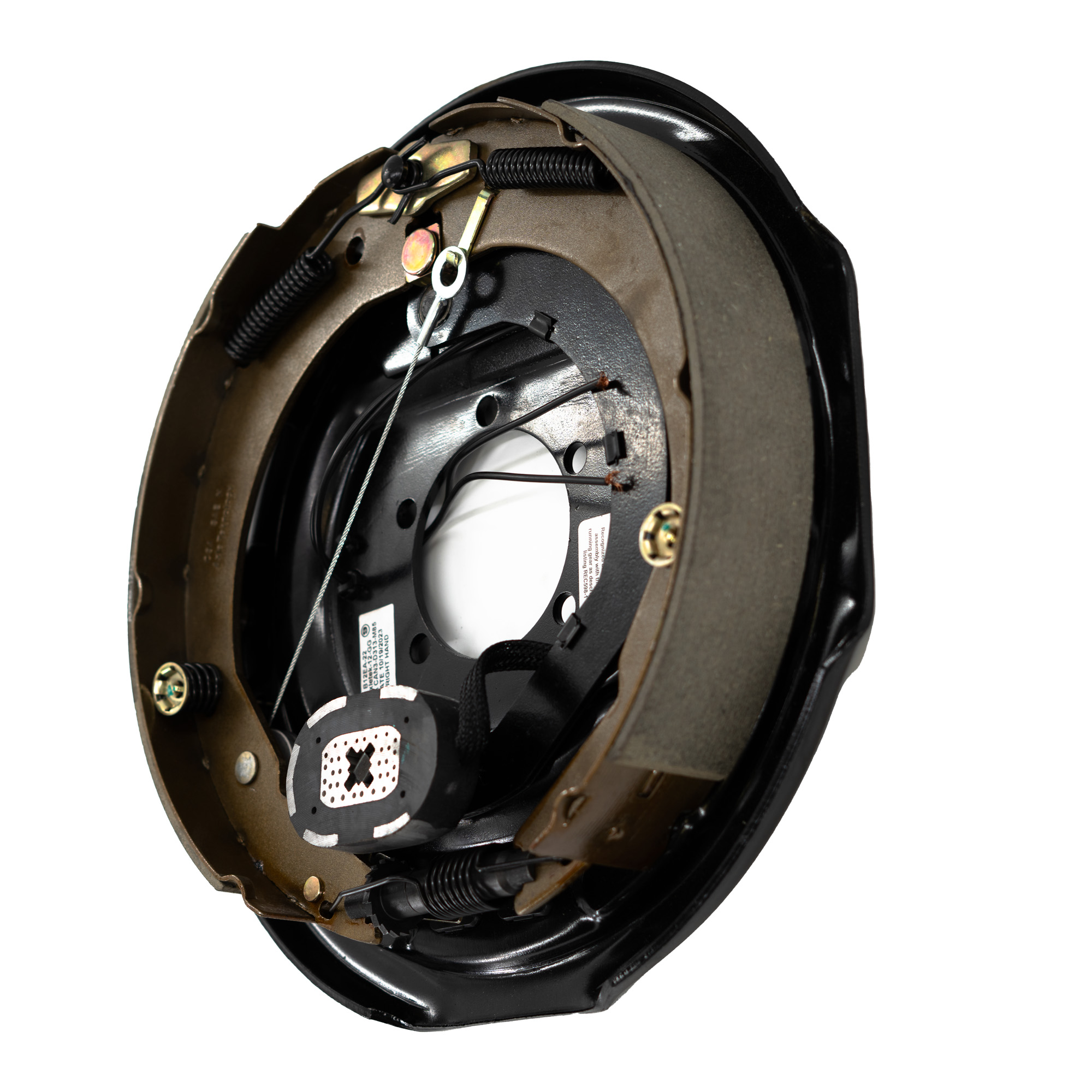 Trailer Parts • Fast and Free Shipping, Axles, Repair Parts and more AxleTek 12 x 2 self-adjusting electric trailer brake assembly RH front view