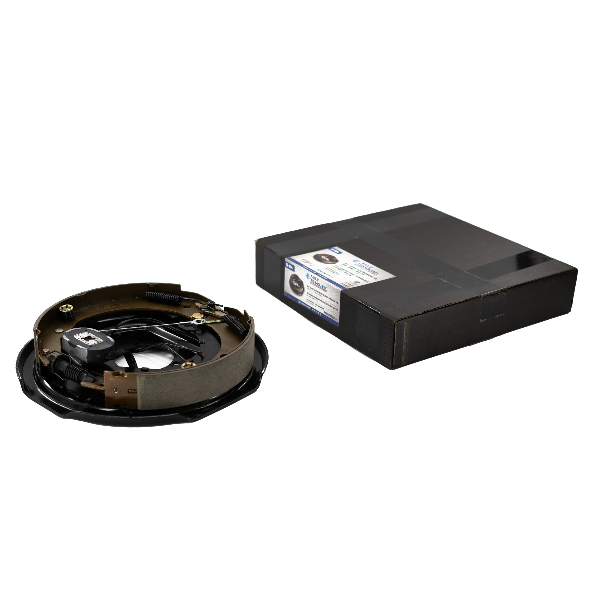 AxleTek 12 x 2 self-adjusting electric trailer brake assembly RH side view