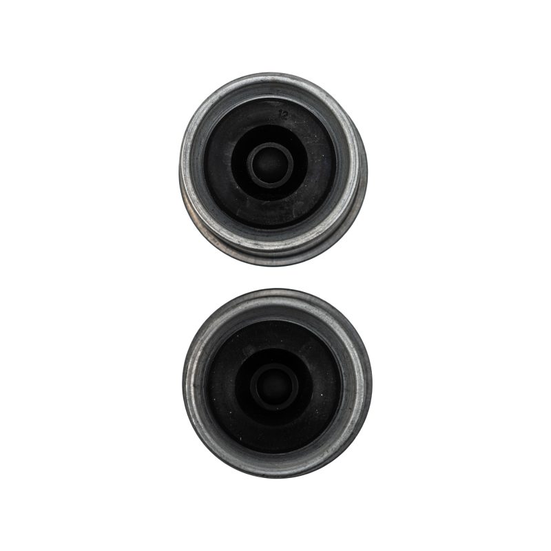 Genuine AxleTek 1.99 inch lubed trailer dust cap kit pack of 2 with rubber plugs