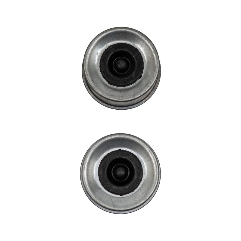 Genuine AxleTek 2.44 inch lubed trailer dust cap kit pack of 2 with rubber plugs