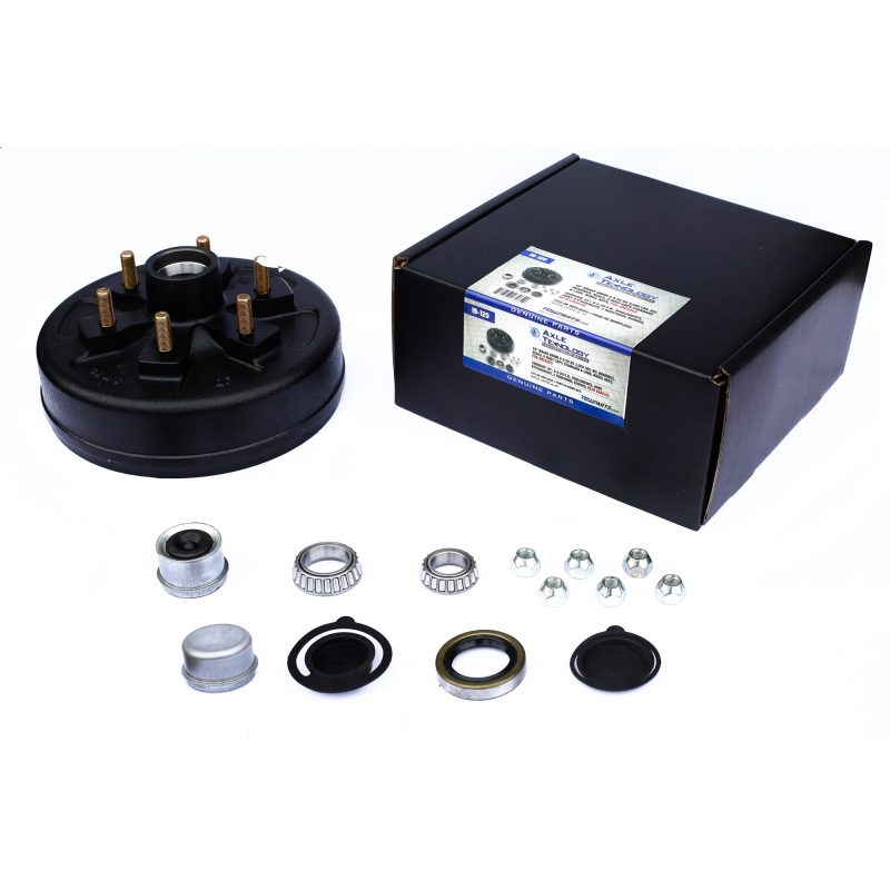 3500 lb hub and drum with integrated brakes for 3,500 lb axles