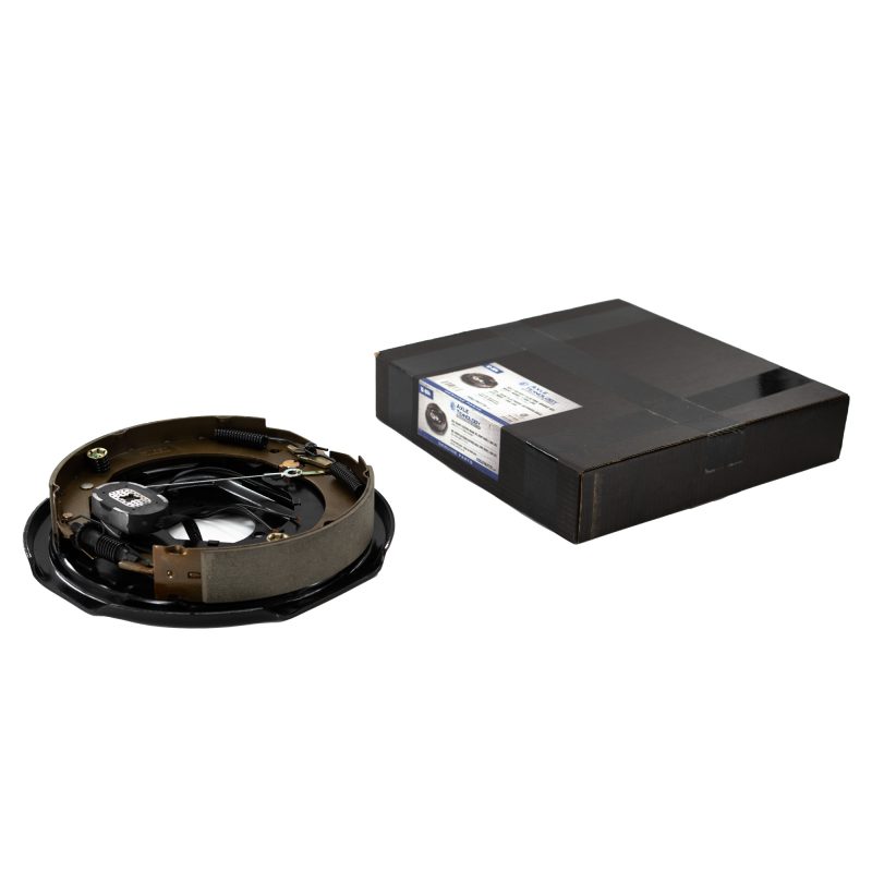 AxleTek 12 x 2 self-adjusting electric trailer brake assembly RH side view